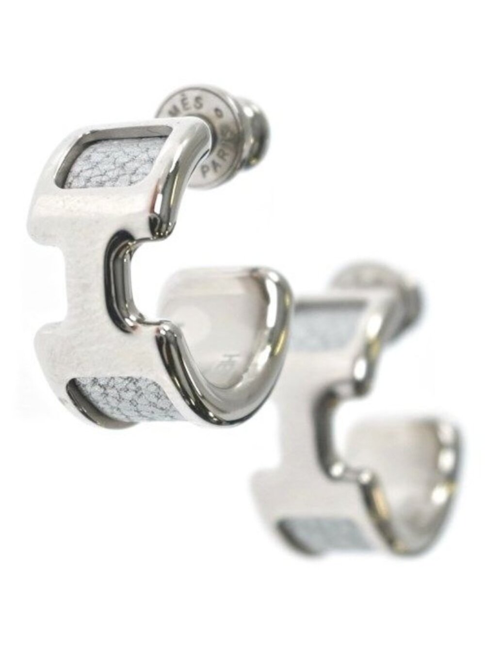 Hermes Earrings Silver